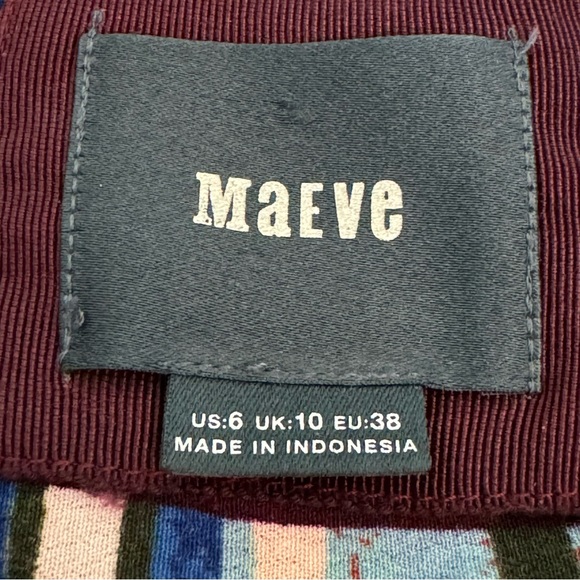 Anthropologie Maeve Womens Dress Au Revoir Striped Multicolor Tunic Shift Size 6 - Picture 5 of 6